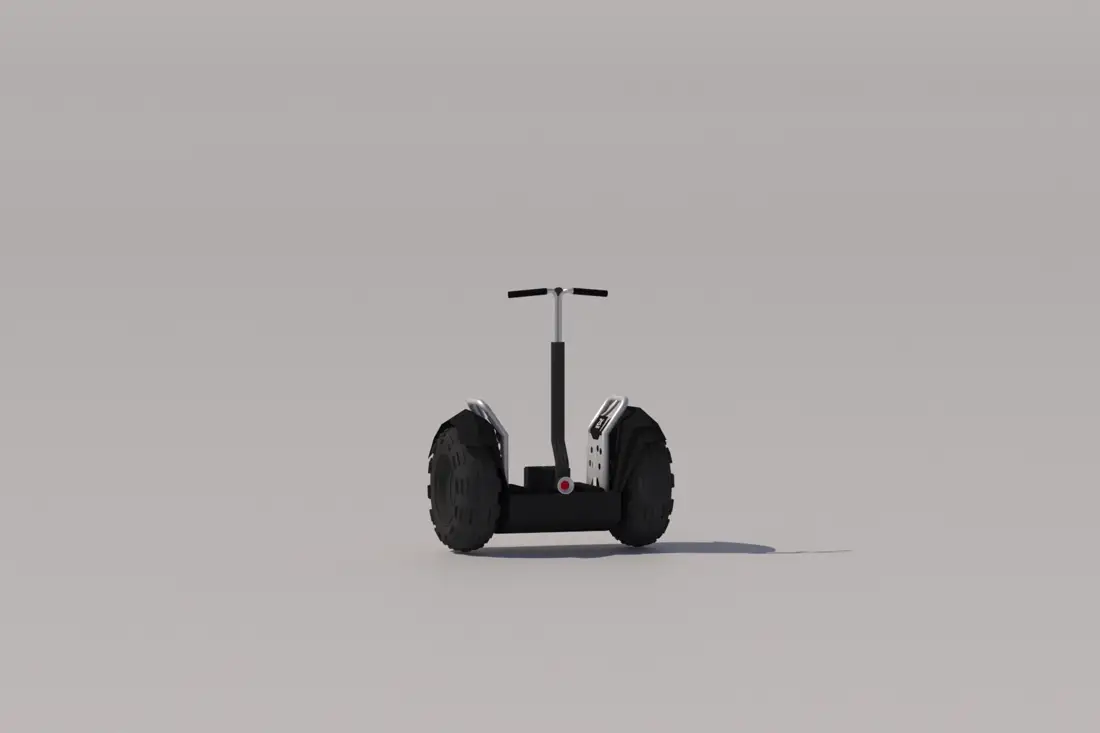 Segway noir et gris anodisé, gyropode à deux roues